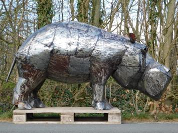Nilpferd ''Nilo'' XXL - 105 x 190 cm - Handarbeit & Unikat