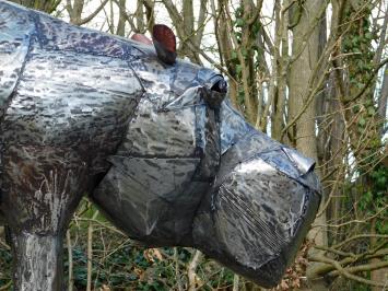 Nilpferd ''Nilo'' XXL - 105 x 190 cm - Handarbeit & Unikat