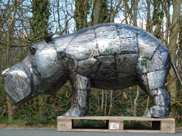 Nilpferd ''Nilo'' XXL - 105 x 190 cm - Handarbeit & Unikat