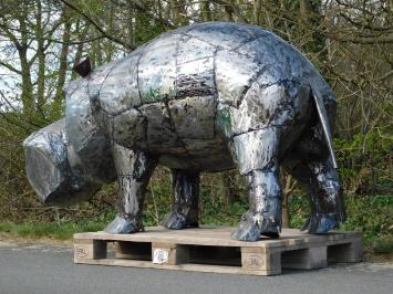 Nilpferd ''Nilo'' XXL - 105 x 190 cm - Handarbeit & Unikat