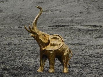 Sculptuur olifant - goud - alu