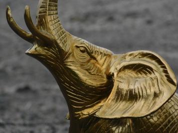 Skulptur Elefant - gold - alu