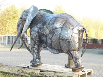 Olifant XXL - uniek object - volledig metaal