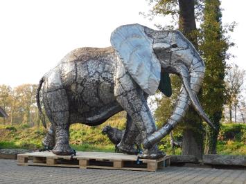 Olifant XXL - uniek object - volledig metaal