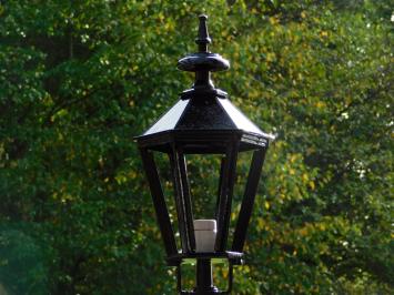 Klassieke Staande Buitenlamp met Franse Lelie - 102 cm - Zwart - Alu