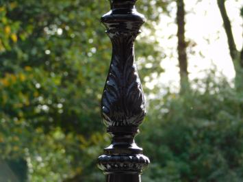 Klassieke Staande Buitenlamp met Franse Lelie - 102 cm - Zwart - Alu