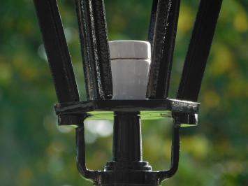 Klassieke Staande Buitenlamp met Franse Lelie - 102 cm - Zwart - Alu