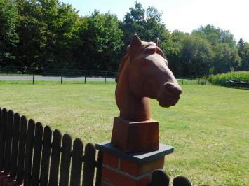 Prachtig fors paardenhoofd gietijzer, onbehandeld, fraai!!