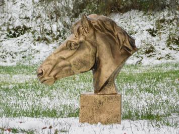 Eenmalig: XL Paardenhoofd van Polystone - Goudkleurig 