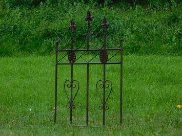 Zaun mit französischen Lilien - Schmiedeeisen - Dunkelbraun - Dekorativer Zaun