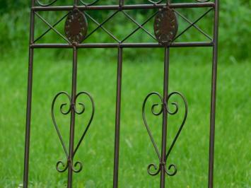 Zaun mit französischen Lilien - Schmiedeeisen - Dunkelbraun - Dekorativer Zaun