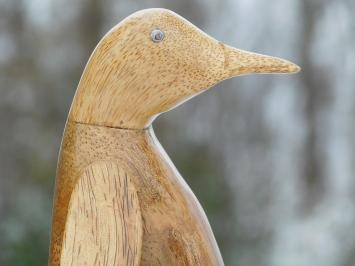 Statue Pinguin - Teakholz - Holzskulptur