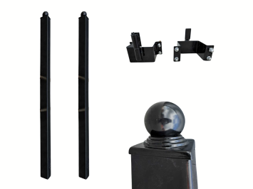 Schmiedeeisernes Tor – Schlichtes Modell – 496 cm – Schwarz