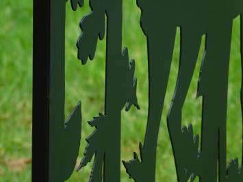 Privacy scherm met Hertenontwerp - Zwart - 187 cm Hoog - met Tuinstekers