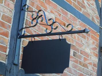 Uithangbord Zwart - 75 cm - Rechthoekig - IJzer