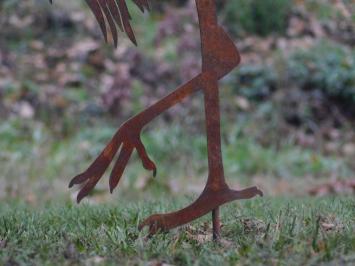 Tuinsteker Reiger - silhouet - rust metal