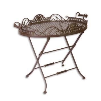 Beistelltisch, Gartentisch aus Eisen, Butlertisch