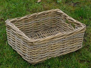 Vintage Rieten Mand – 40 x 35 cm – Landelijke Opbergmand