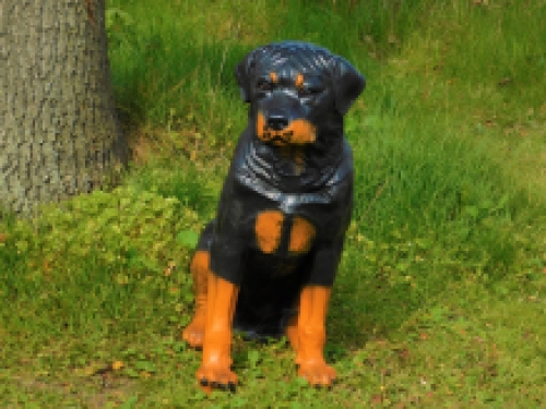 Prachtig polystonen beeld van een rottweiler.
