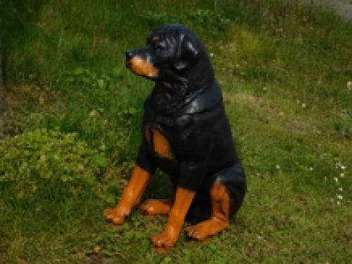 Prachtig polystonen beeld van een rottweiler.