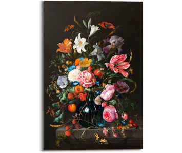 Gemälde Stilleben - Blumen auf Vase - 90 x 60 cm