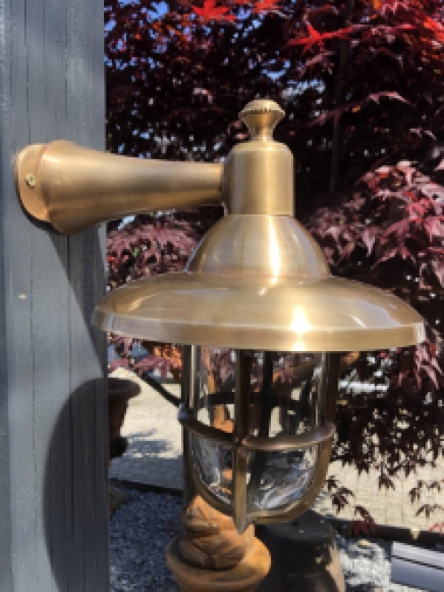 Outdoor lamp, scheepslamp, messing-koper. LAATSTE!!