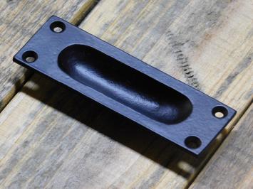 Schiebetürgriff – 10 cm – Schwarz – Eisen