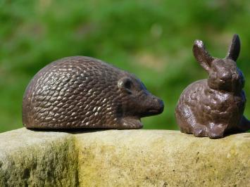 Set Tiere - Hase, Igel und Eichhörnchen - Gusseisen