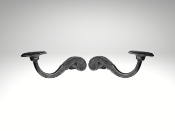 Set Deurklinken Hamilton - Links + Rechts - Gietijzer Verzinkt