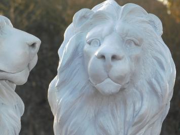 Set leeuwen - links en rechts kijkend - polystone wit