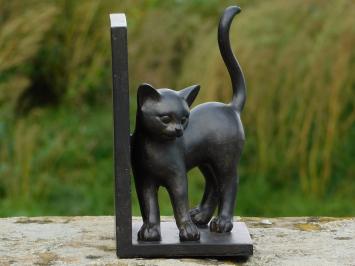 Buchstützen mit Katzen - Schwarz Braun - von Polystone and Holz