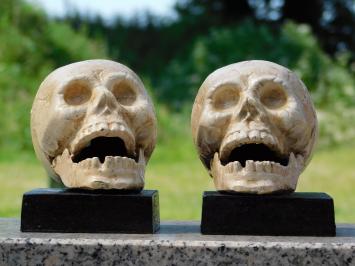 Buchstützen-Set „Totenkopf“ – Gusseisen