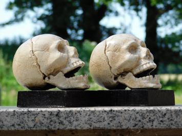 Buchstützen-Set „Totenkopf“ – Gusseisen