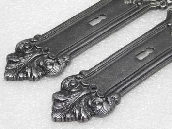 Set Deurbeslag - Klinken Cambridge + Deurplaten Heritage BB 72 - Gietijzer Verzinkt