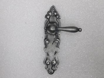 Set Deurbeslag - Klinken Cambridge + Deurplaten Royale PC 92 - Gietijzer Verzinkt