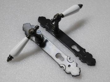 Set Deurbeslag – 2 Deurklinken met Deurplaten PC92 – Donker Gepatineerd Messing – Klassiek & Stijlvol