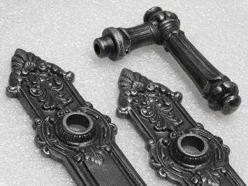 Türbeschlagset – Oxford-Türgriffe + Heritage BB 72-Türplatten – Gusseisen, verzinkt