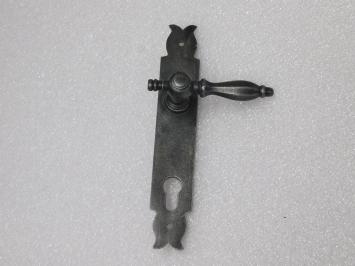 Türbeschlagset – Kensington-Griffe + Noble-Türplatten – Verzinktes Gusseisen