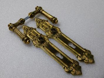 Set Deurbeslag Messing - 2 Klinken + 2 Deurplaten PC 92