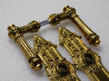 Set Deurbeslag Messing - 2 Klinken + 2 Deurplaten PC 92