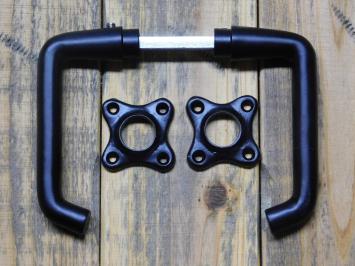 Set Deurklinken met Vierkante Rozetten - Zwart - Alu