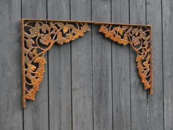 Set van 2 Hoekdragers - 36,5 x 36,5 cm - Gietijzer Roest