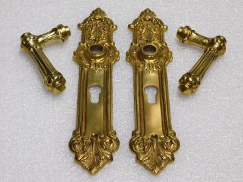 Set Deurklinken met Deurplaten PC 72 - Gepolijst Messing - Klassiek