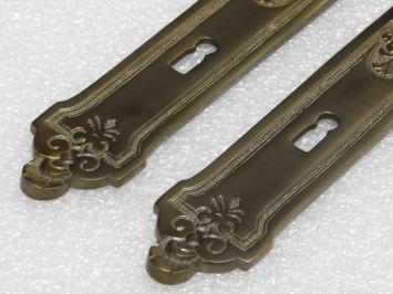 Montel Türgriffset + lange Türplatten BB 72 – patiniertes Messing