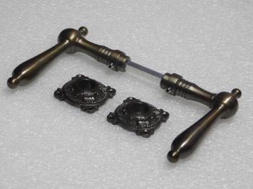 Set Deurklinken Classic met Klinkrozetten - Donker Gepatineerd Messing