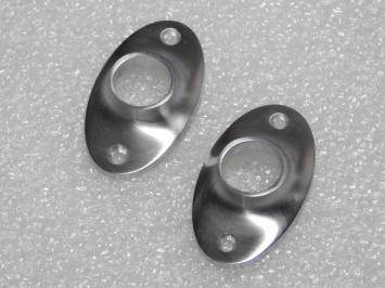 2 Ovales Türgriff-Rosetten-Set – 56 x 33 mm – Mattnickel