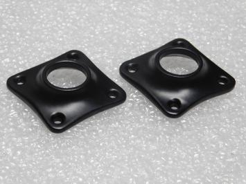 Set mit 2 Türrosetten in Kleeblattform – 4 x 4 cm – Schwarz