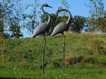 Set van 2 Kraanvogels - 160 en 150 cm - Metaal