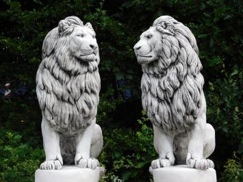 Set Leeuwen XXL - 135 cm - Wit met Donkere accenten