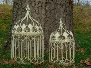 Set Vogelkooien - 2 stuks - Vintage White - IJzer